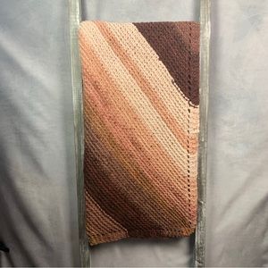 NWT Brown Variegated Chenille Throw